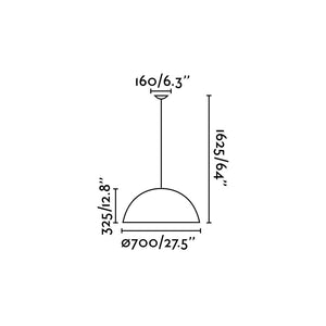 MAGMA Lampada sospensione bianco e grigio