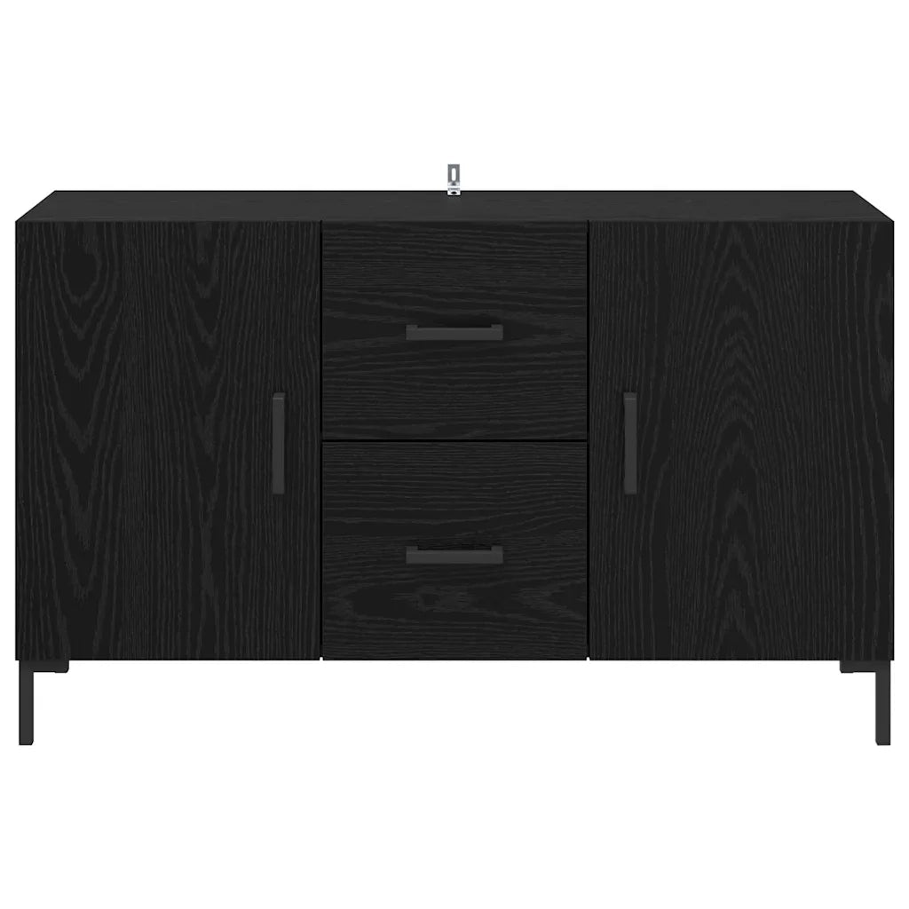 Credenza-Buffet-Armadio da cucina Rovere Nero 100 x 36 x 60 cm Legno multistrato 470305