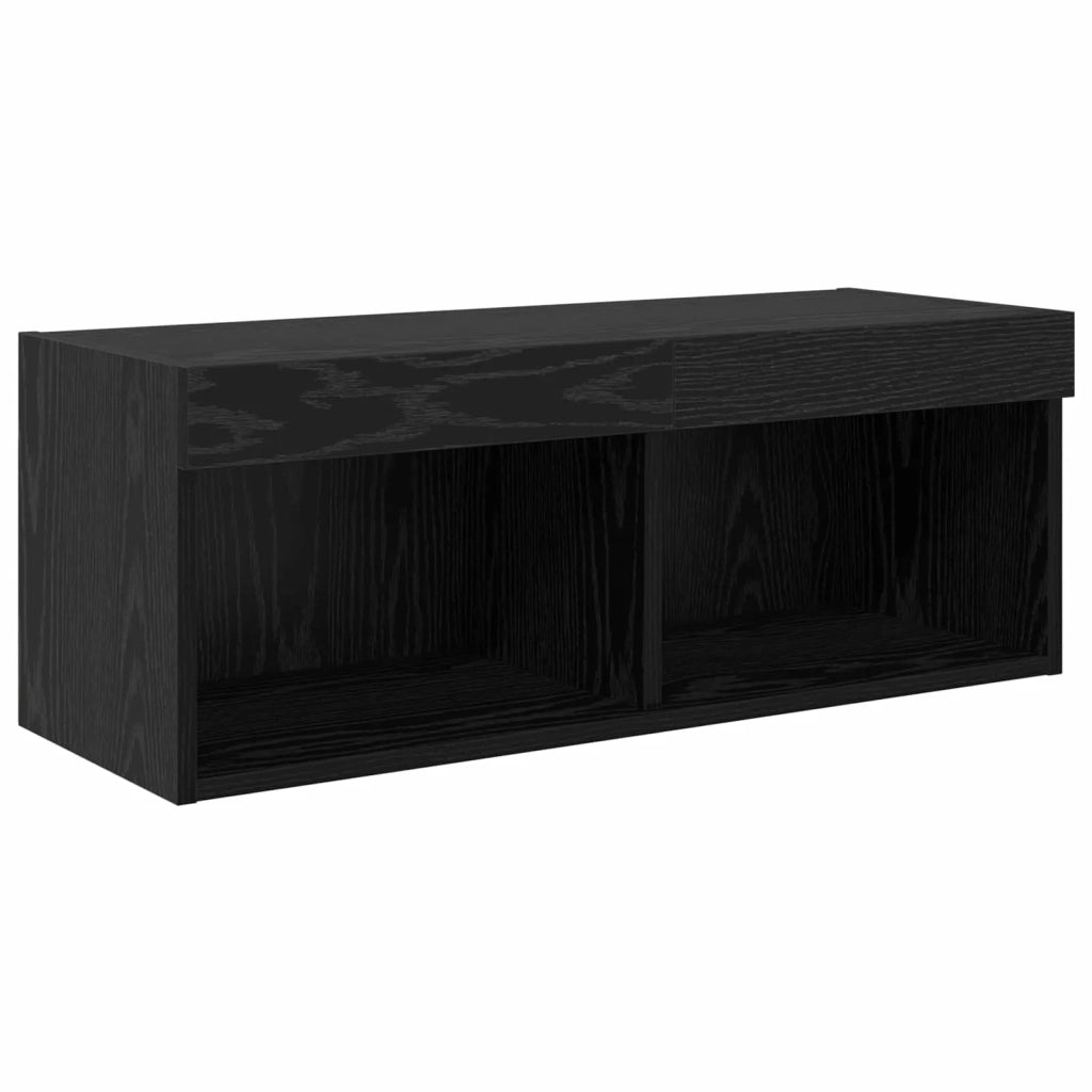 Unit¨¤ per TV a Muro 6 pz | Armadietto TV | Mobile Porta TV Rovere Nero Legno multistrato