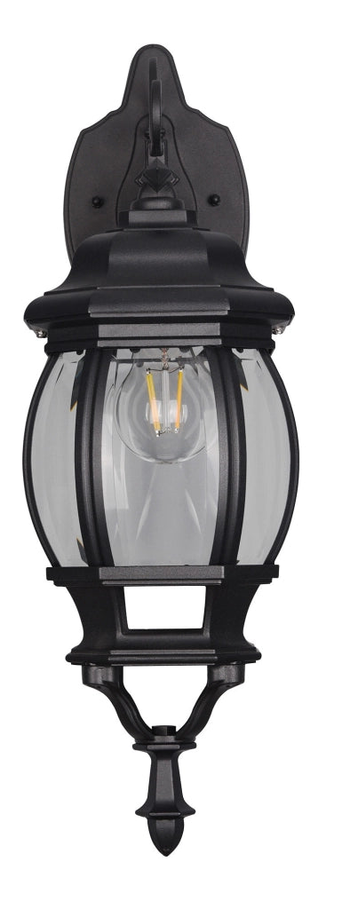 Applique da Esterno Attacco E27 in Alluminio Nero Opaco