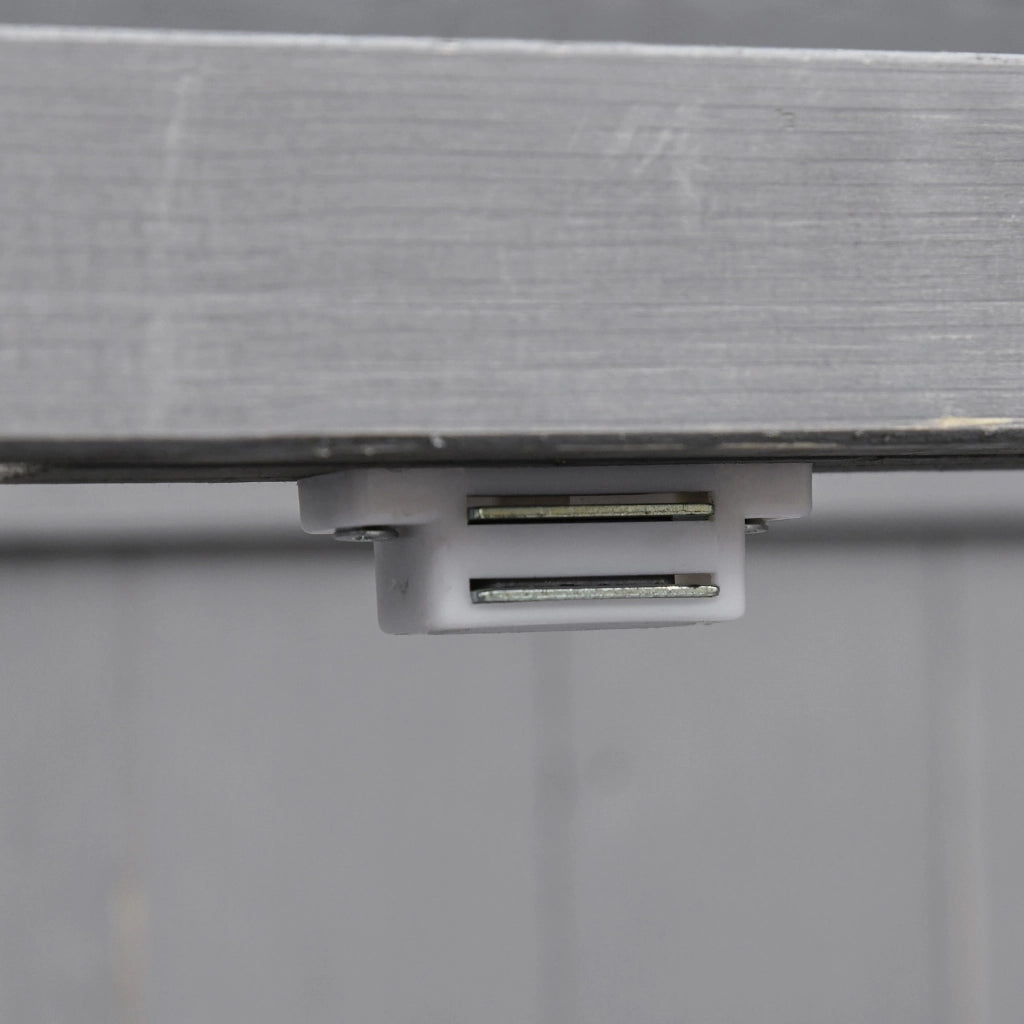 Mobile da giardino con banco da lavoro 91;5x28;5x49 cm; in legno e metallo grigio