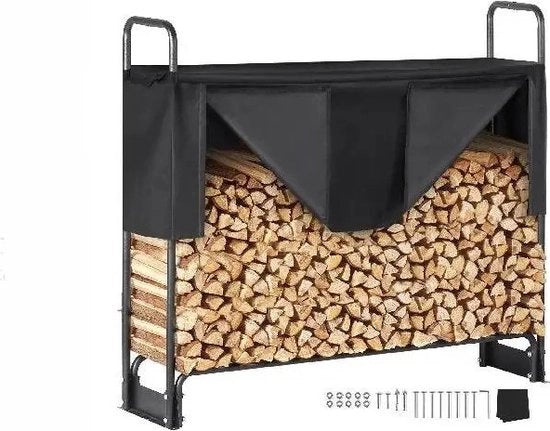 Pannello di Protezione per Esterno - Houtopslag - Houtberging - Con Copertura Idrorepellente - 132x36x117cm