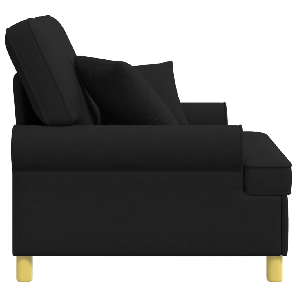 Poltrona XL con Cuscini Nero Tessuto 42043485