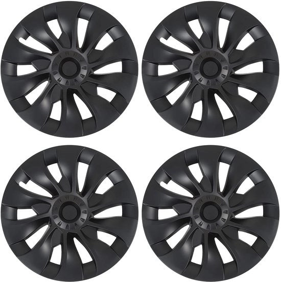 Velo Fissa 18 pollici - Finestra Matte Nera - Design Sportivo - Materiale ABS Duraturo - Facile da Installare - Copertura Completa - Protezione Ruota