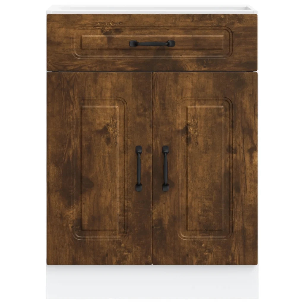Base da Cucina Kalmar Rovere Fumo in Legno Multistrato 853492