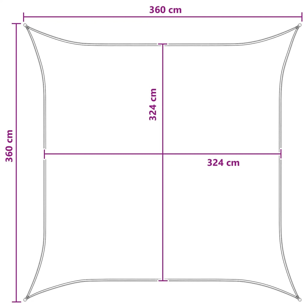 Telo Ombra Blu e Bianco 3,6 x 3,6 m HDPE