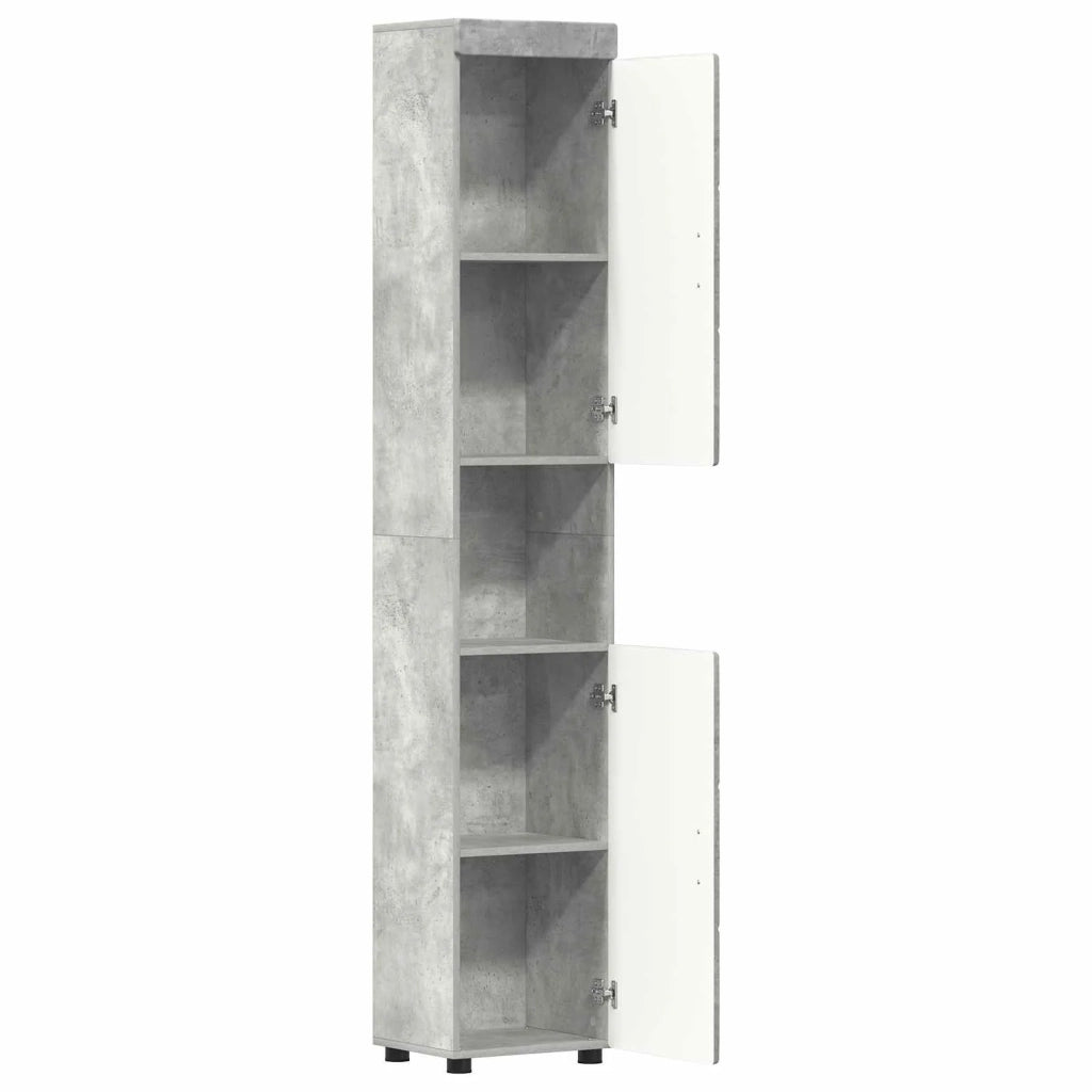 Set di Armadi da Bagno TULUM Grigio cemento 37 x 31,5 x 203 cm 880354