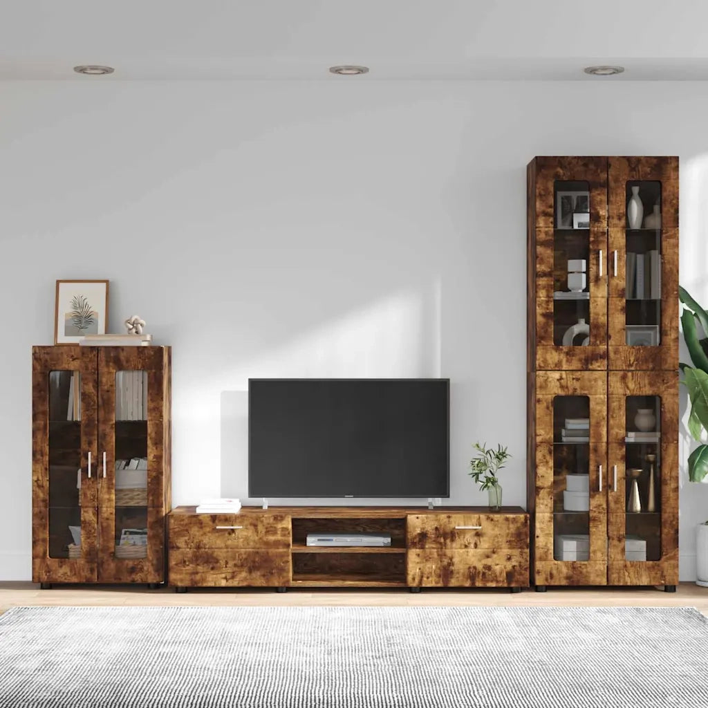 Set mobile TV FLORIN 3 pcs Rovere fumé Legno multistrato 3397959