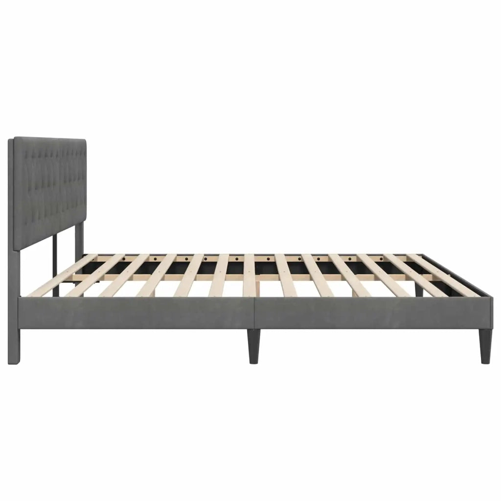 Struttura del letto Grigio Scuro 180 x 200 cm Velluto 3414677