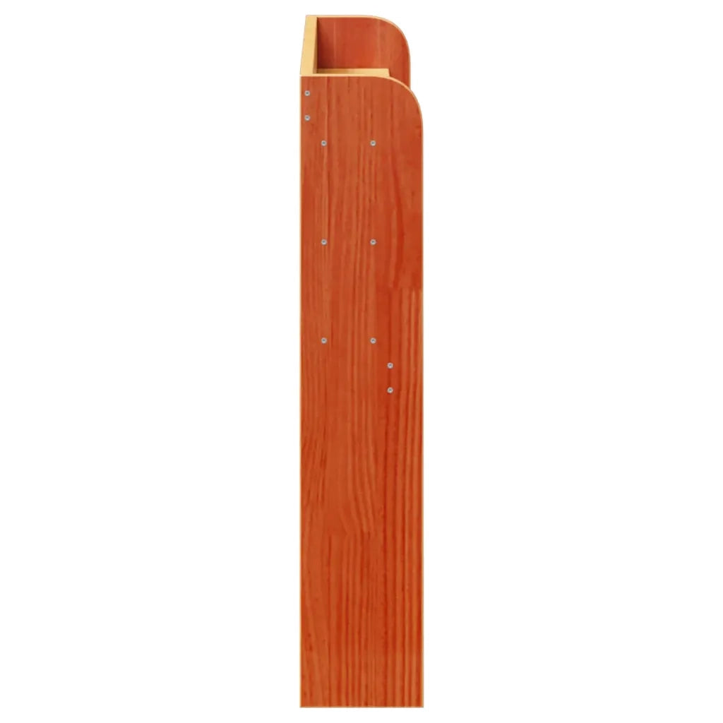 Testiera con Ripiani Marrone Cera 75 cm Legno Massello di Pino 850967