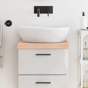 Piano Bagno 40x40x(2-6) cm in Legno Massello Non Trattato