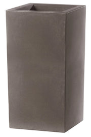 Vaso 40x40x80cm in Resina Tulli Schio Cubo Alto Essential 80 Cappuccino