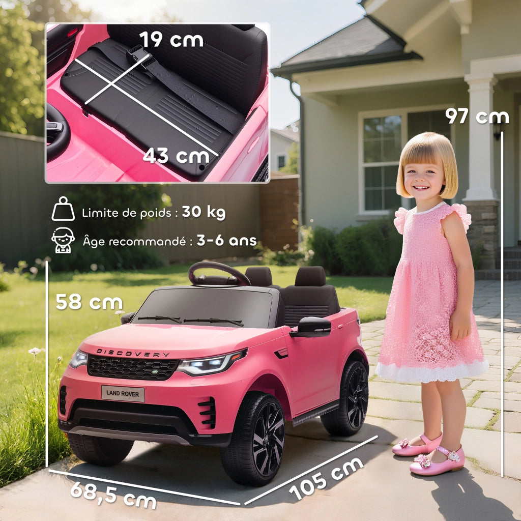 Auto elettrica per bambini Land Rover Discovery ¨C zephmum ¨C 105x68,5x58cm rosa