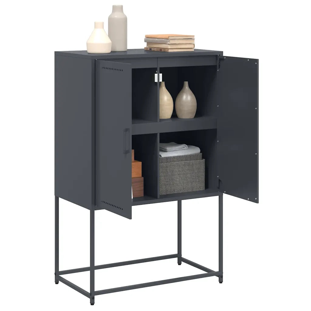 Credenza-Buffet-Armadio da cucina Antracite 68,5x38,5x107 cm in Acciaio 869427