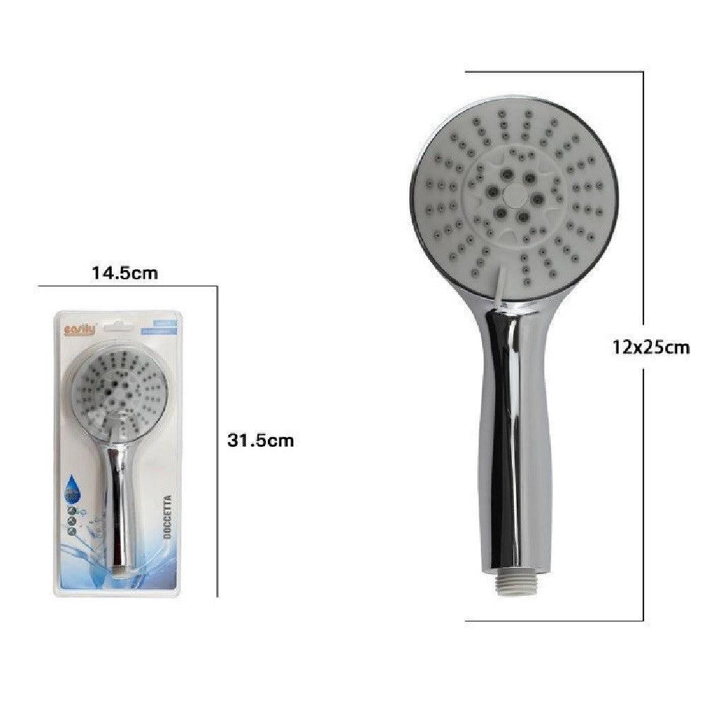 Trade Shop - Doccetta Doccino Rotondo Bagno Soffione Doccia Cornetta Moderno 25 X 12 Cm 69105 -