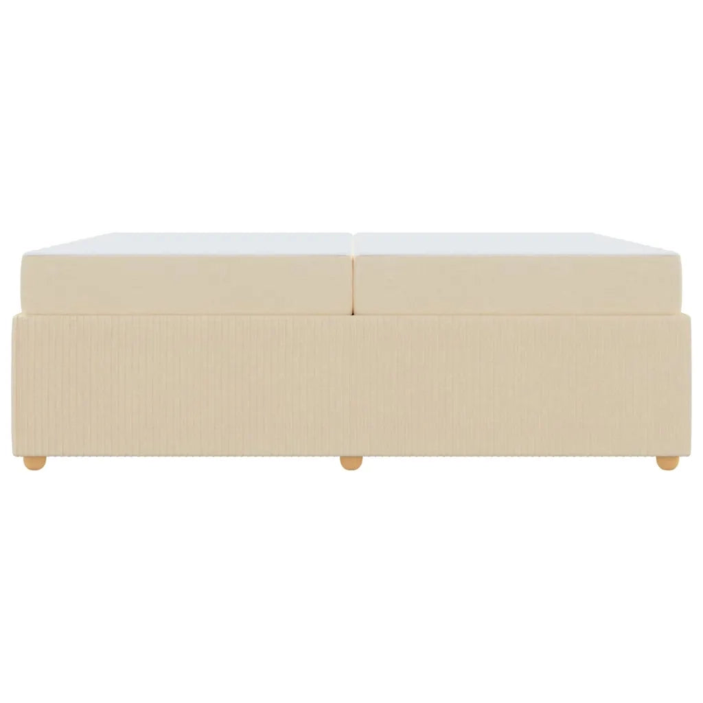 Struttura del letto con materasso Crema 200 x 200 cm Tessuto 3398436