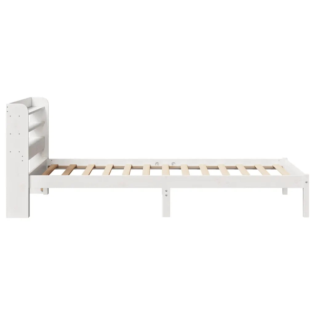 Letto singolo | Letto per adulti | Letto senza Materasso Bianco 90x190 cm in Legno Massello Pino