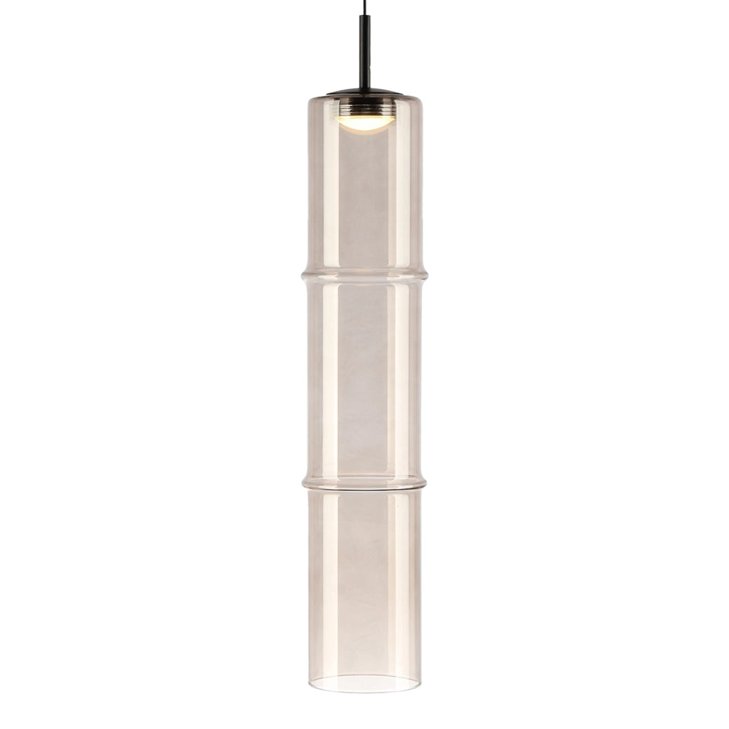 Lampada a sospensione vetro crema/nero LED 4W Bato Milagro