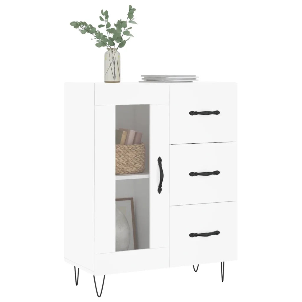 Credenza Bianca 69,5x34x90 cm in Legno Multistrato 828036