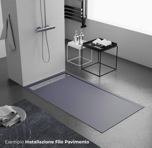 Piatto Doccia 90x200 cm in Pietra Bonussi Trivor Antracite