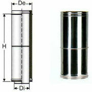 Inox doppia parete elemento tele scopico l.257-384 d.130 b08x9q9n