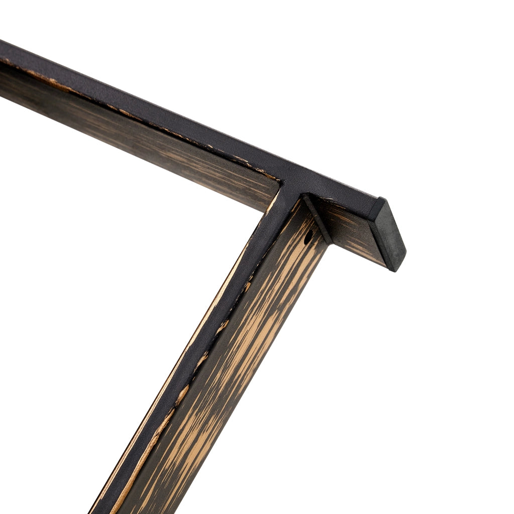 TAVOLO DA SALOTTO ROTONDO 68 cm MDF Nero e Metallo Bronzo Antico