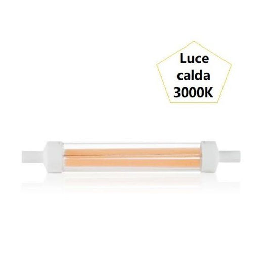 R7S LAMPADINA LINEARE A LED IN VETRO 10W LUCE CALDA 3000K 760LM IDEALLUX