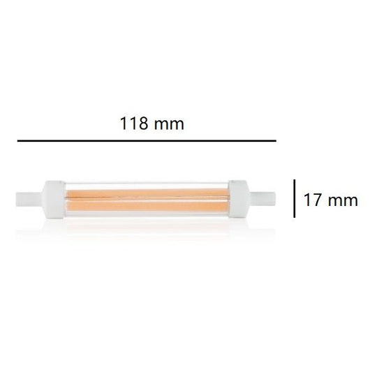 R7S LAMPADINA LINEARE A LED IN VETRO 10W LUCE CALDA 3000K 760LM IDEALLUX