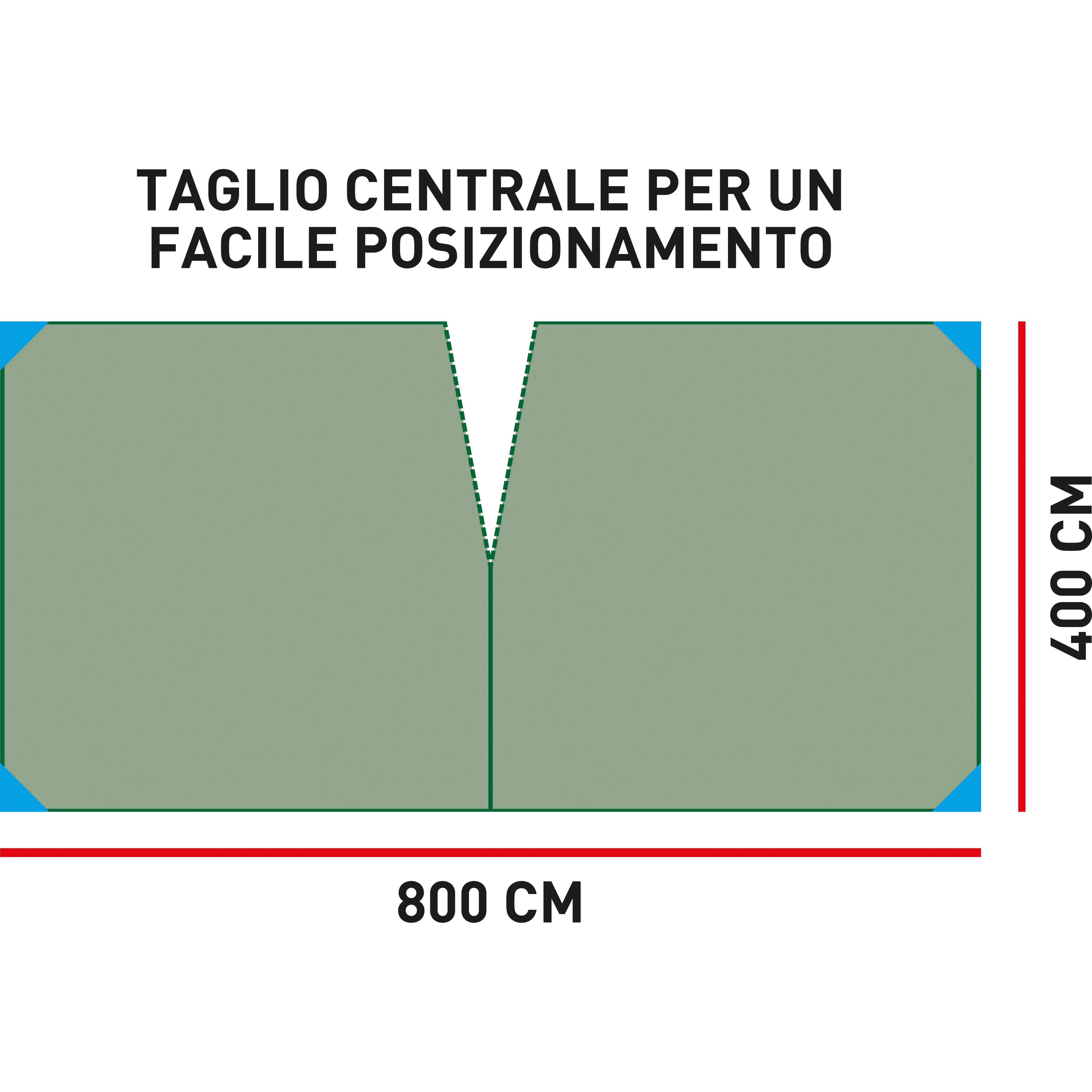 Telo per raccolta olive 4 x 8mt antispina UV stab.