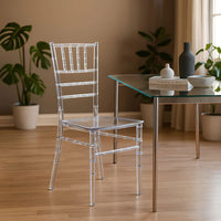 Sedia da sala pranzo Chiavarina in policarbonato trasparente impilabile eventi