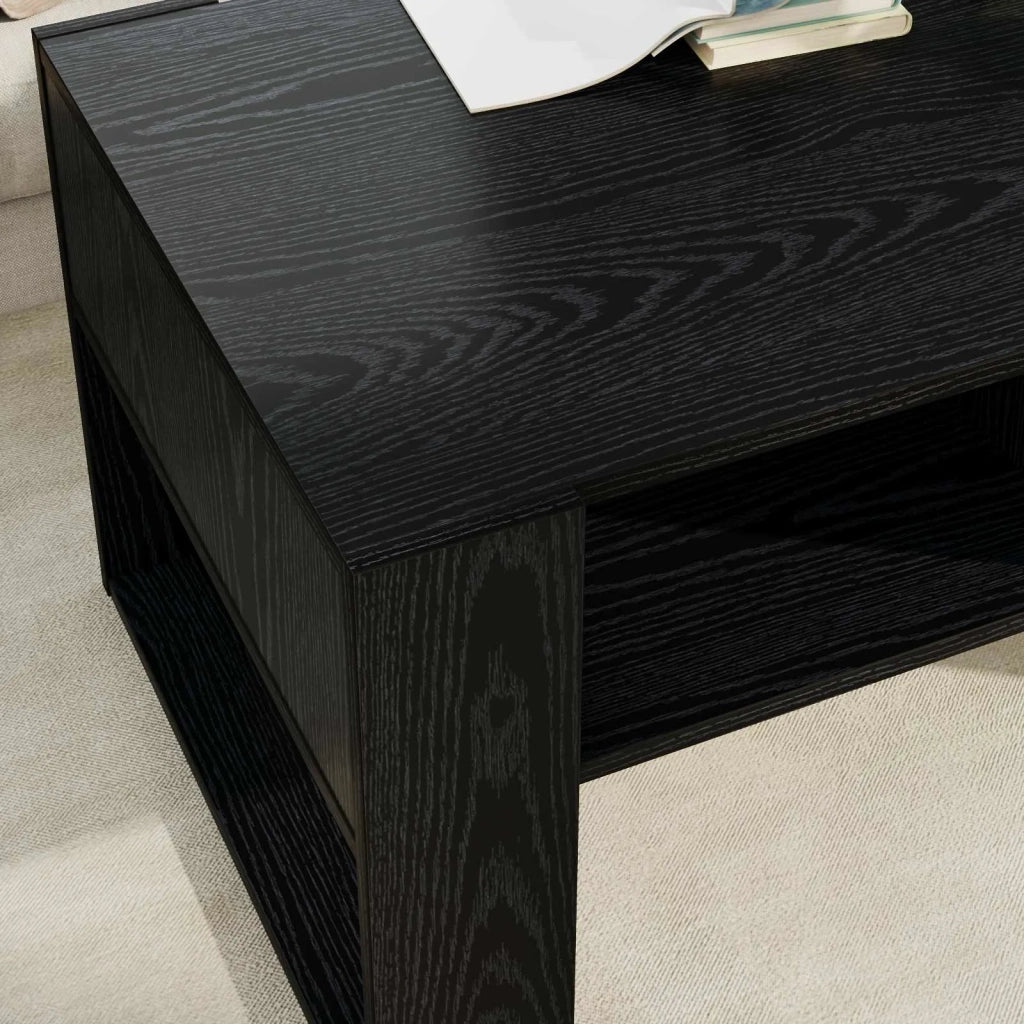 Tavolino da salotto Rovere Nero 92 x 53 x 45 cm 8000093