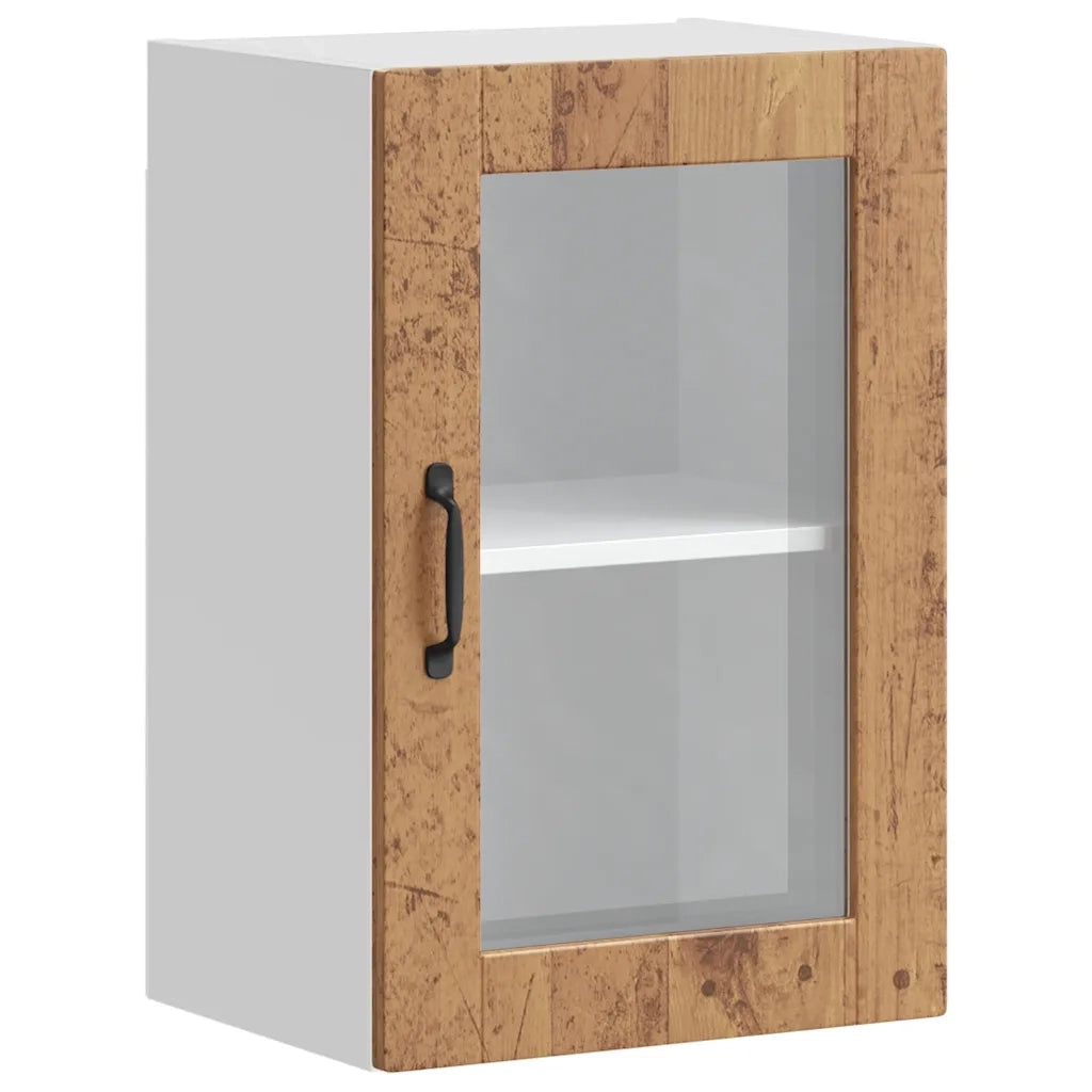 Pensile da Cucina con Porta in Vetro Porto Legno Vecchio 854015