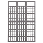 Divisorio Ambienti | Divider per stanze | Paravento a 3 Pannelli in Legno di Abete Grigio 121x180 cm