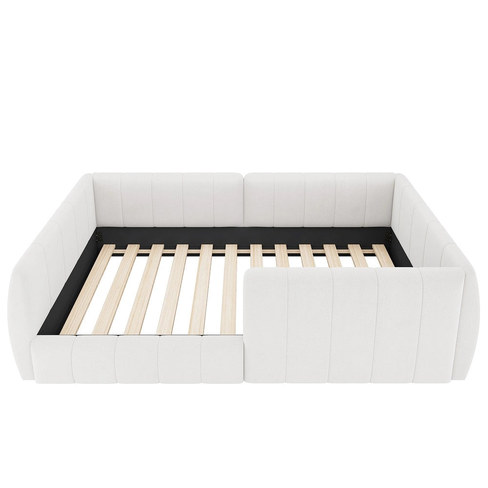 Letto Imbottito con Sponda ¨C Xylo ¨C Beige 90x200