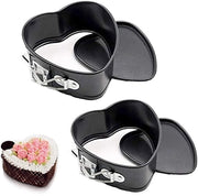 Set di 2 forme a cuore non adesive per torte a forma di cupcake - 11 cm di diametro.