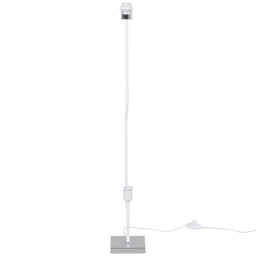 Lampada da Terra Piantana Moderna Salotto Tessuto ¨C zephmum ¨C Bianco 14x14x120 cm