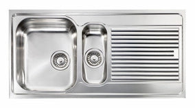 Lavello ZENITH 210 100x50 2 vasche destre+ gocciolatoio ACCIAIO INOX 011225.D1.01.2018