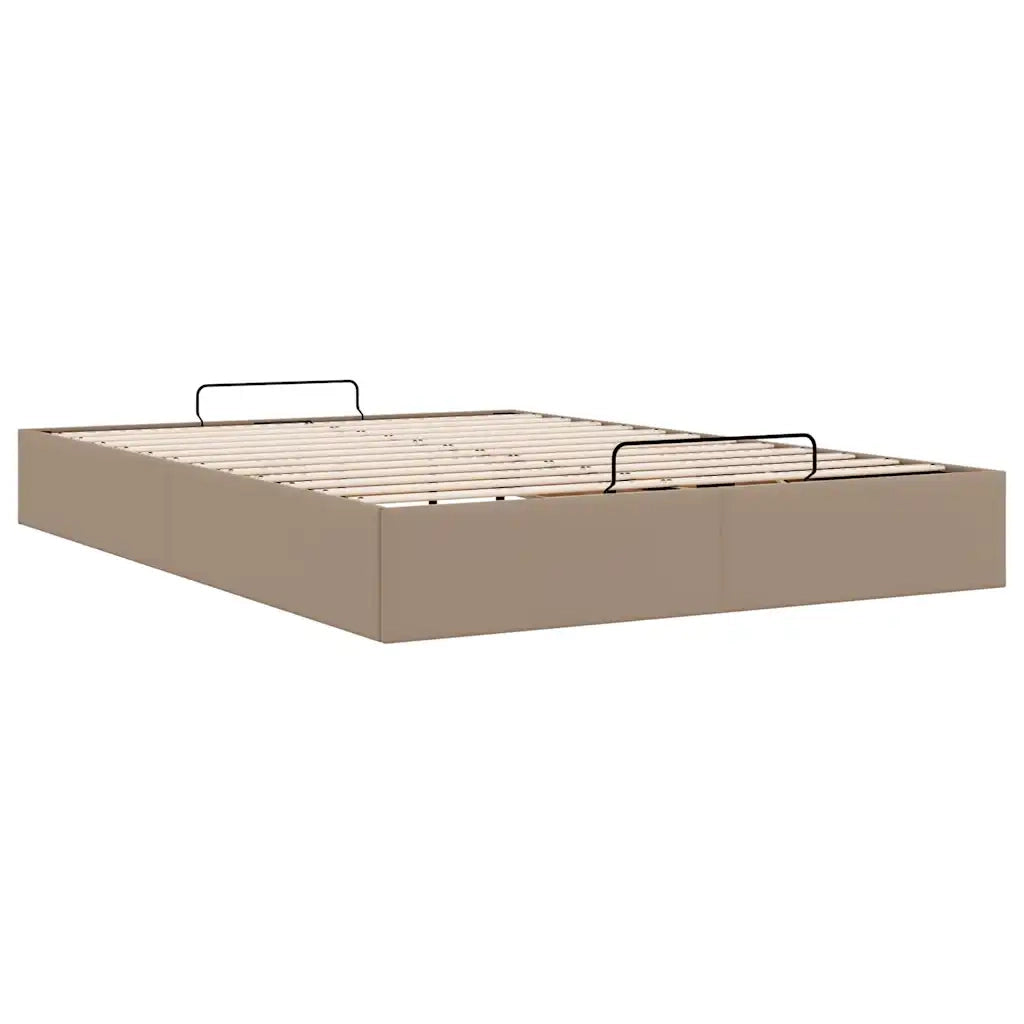 Struttura Letto Pouf senza Materasso 140x200 cm Similpelle 3310808
