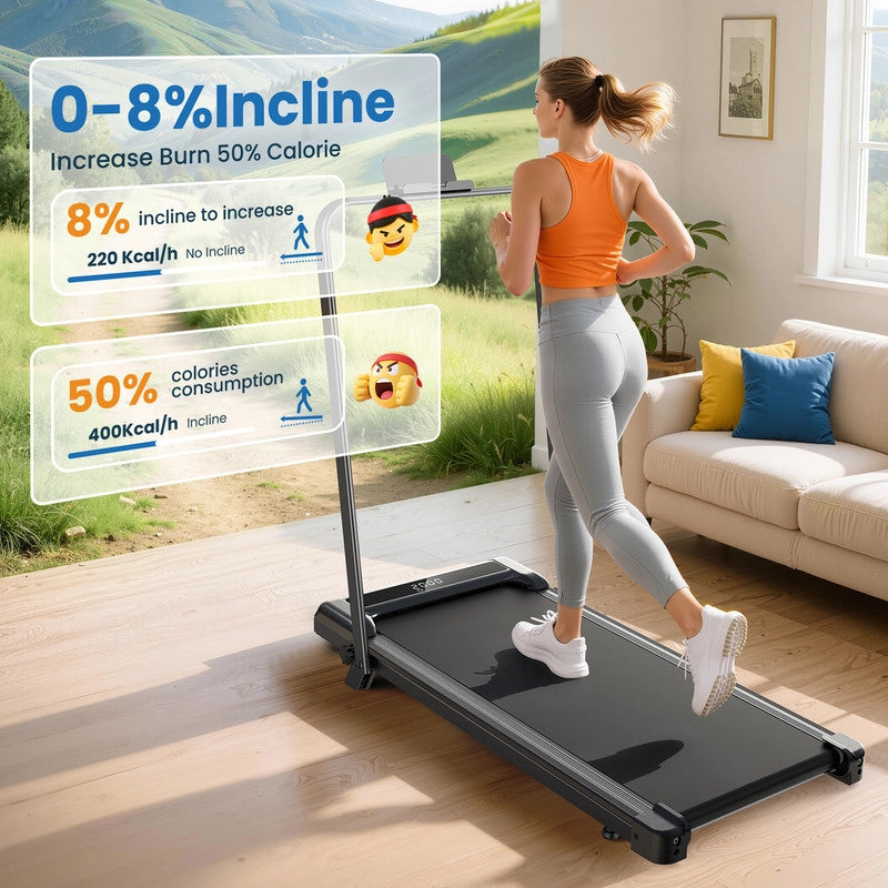 Tapis roulant pieghevole, pendenza 8%, velocit¡§¡è massima 10 km/h, tapis roulant elettrico per casa, potenza 3,0 cavalli.