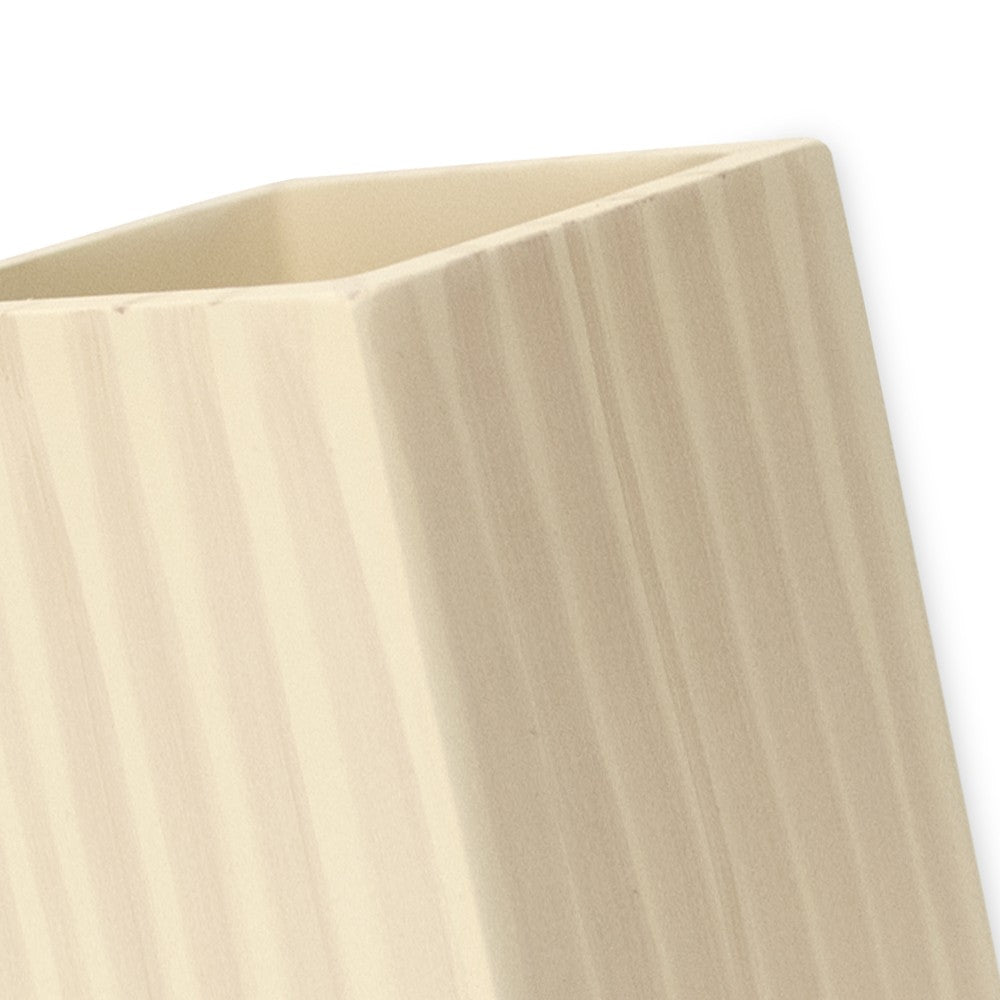 Bicchiere porta spazzolini serie cool da appoggio effetto legno chiaro.