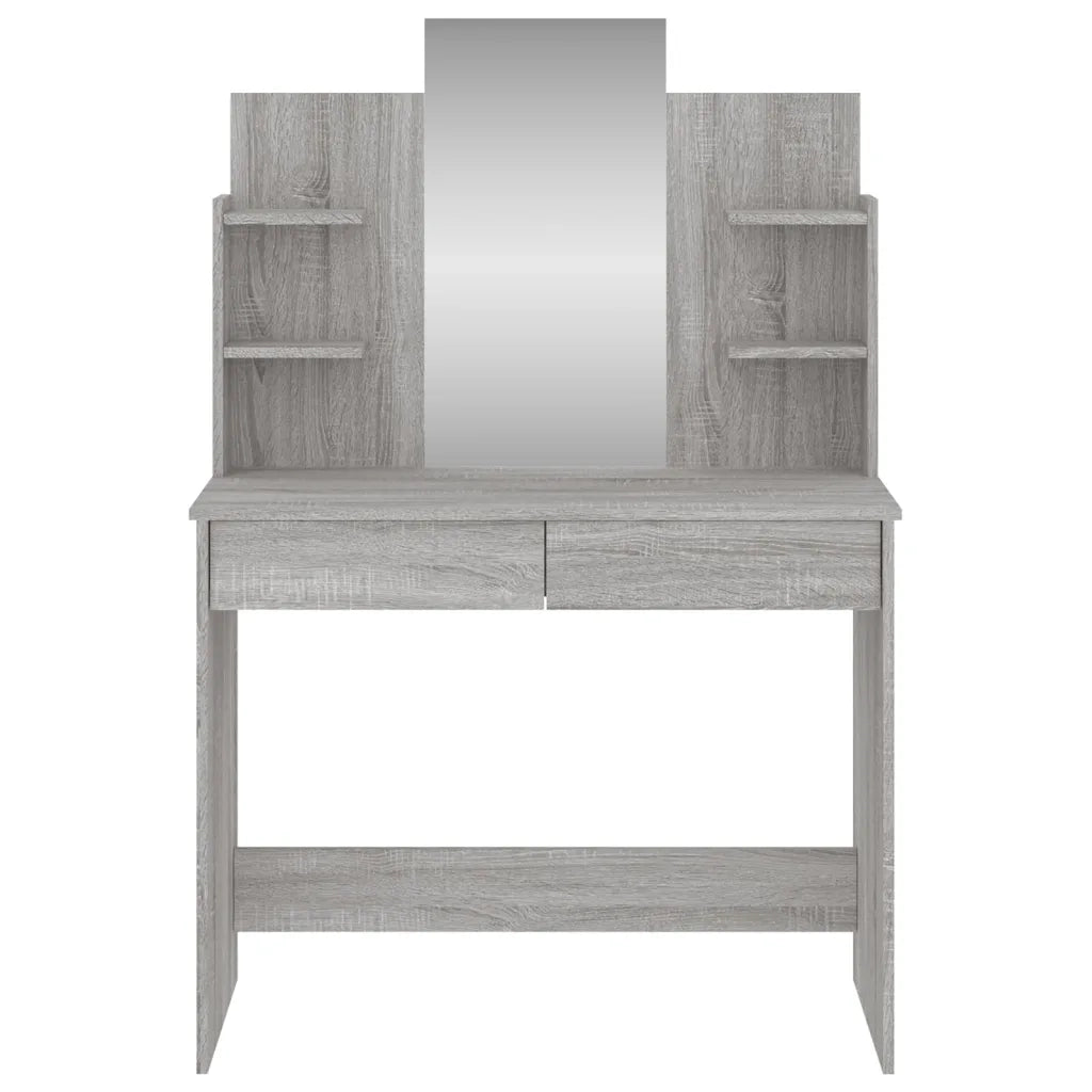 Toeletta con Specchio Grigio Sonoma 96x39x142 cm 837580