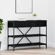 Tavolo Console Rovere Nero 100x34.5x75 cm Legno Ingegnerizzato
