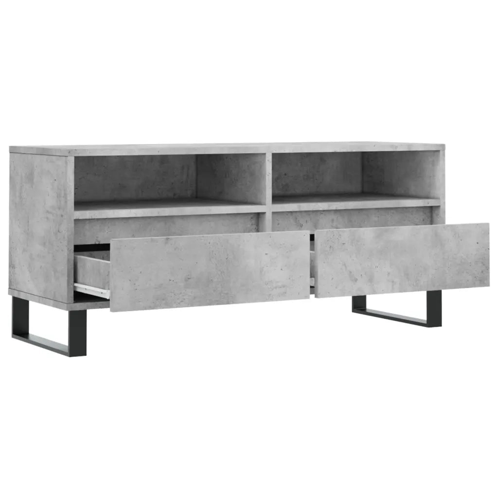 vidaXL Mobile per TV Grigio Cemento 100x34,5x44,5 cm Legno Multistrato
