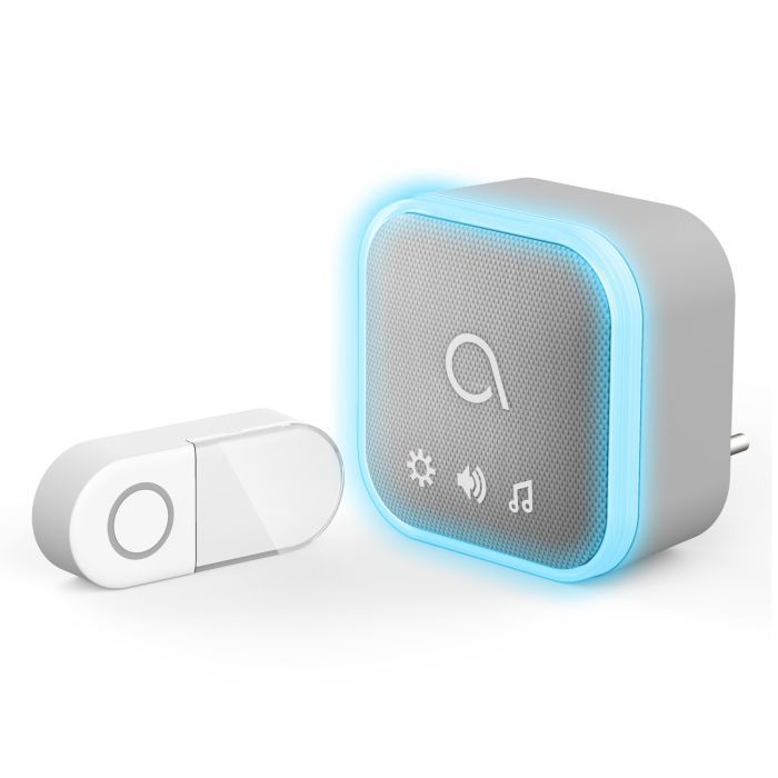 CAMPANELLO SONA T-PLUG CON SPINA A BATTERIA E LUCE LED FLASH ADVISEN