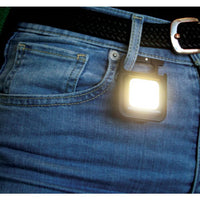 TORCIA LED MULTIFUNZIONE CON MOSCHETTONE, BASE MANGNETICA, 6 TIPI DI LUCE