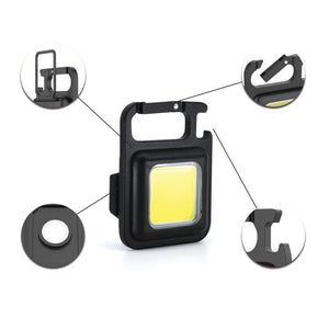 TORCIA LED MULTIFUNZIONE CON MOSCHETTONE, BASE MANGNETICA, 6 TIPI DI LUCE