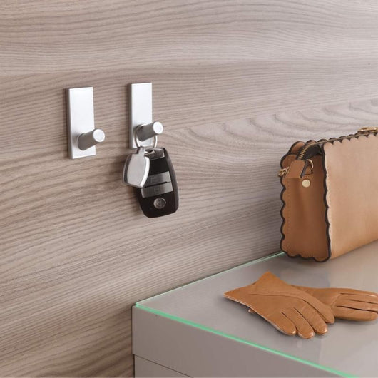 GANCI ADESIVI SET 2 PZ ARGENTO METALLIZZATO METALTEX