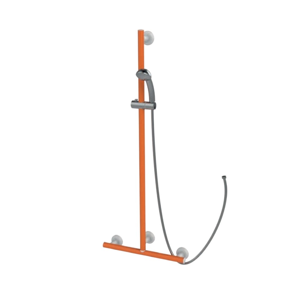 Maniglia di sicurezza disabili e anziani angolare verticale arancio di goman