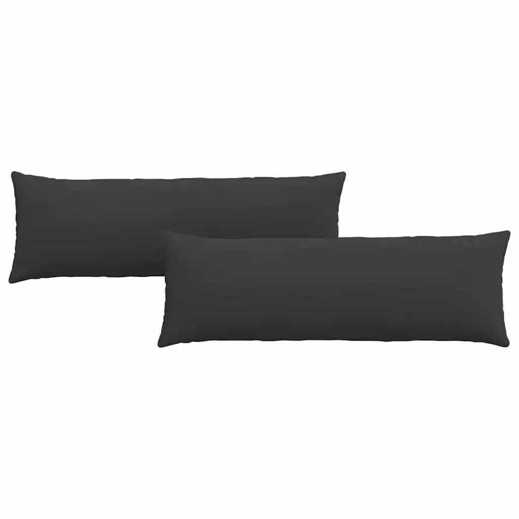 Cuscini da Divano 2 pz | Cuscini per sedie Nero 120 x 40 cm Tessuto