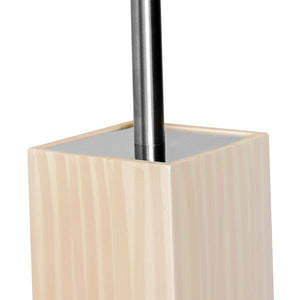 Porta scopino wc serie cool da appoggio color legno chiaro, realizzato in poliresina